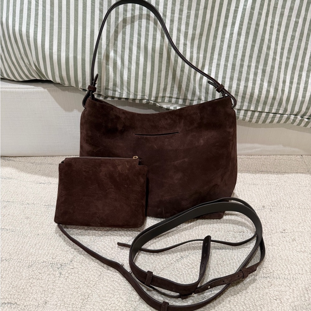 Mina Baie Suede Harlow Midi Diaper Bag